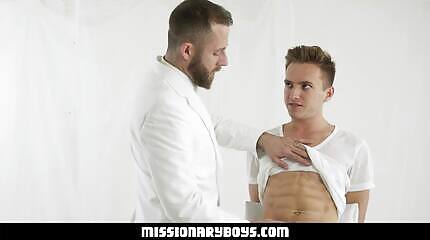 Stern Priest Plows A Handsome Twink Missionary Boy