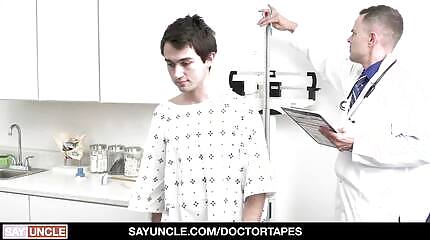 Gay boy vists the doctor to get help with his erection