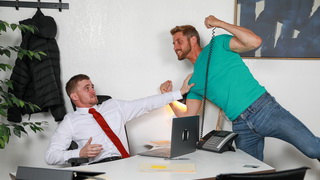 Ryan Jordan Distracted By Stepbrother's Large Cock At Work