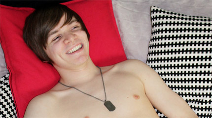 Young adorable European Jason Andrews masturbates and cums