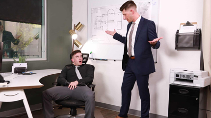 Trevor Brooks' Gay Boss Jordan Starr CAUGHT Him Jerking Off In The Office!