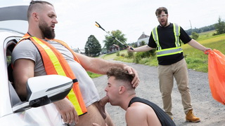 His trash picking partner doesn't want to get slammed