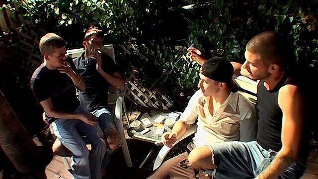 Sweaty and smokey foursome
