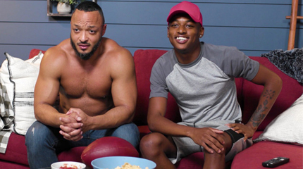 Watching a game with my Stepdad