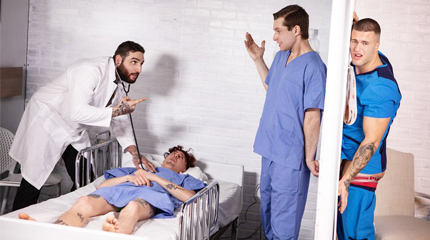 Hospital nurse finds a surprise while mopping the floor