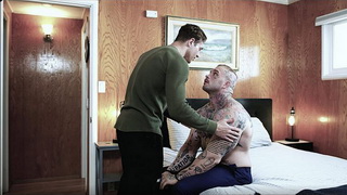 Parole officer fucks tatted muscle ex con