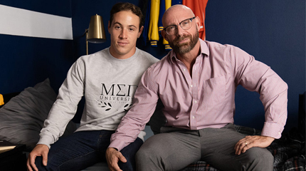 Sexy DILF breaks up the frat party